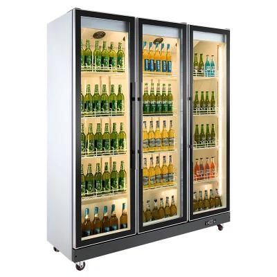 Commercial Upright 3 Glass Door Soft Drink Cold Display Cabinet