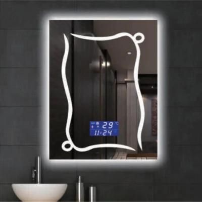 Lighted Wall Mounted Modern High Quality Makeup Mirror Silver LED Decorative Bathroom Mirror