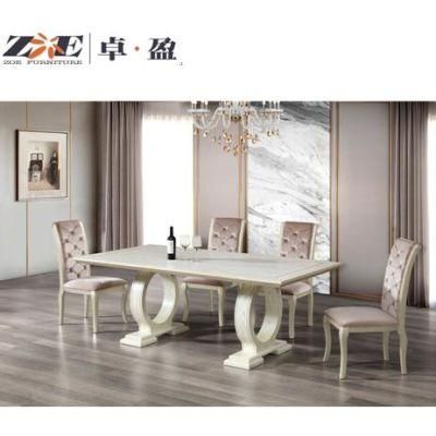 Dining Room Furniture Solid Wood with Veneer Dining Table Set with 8 Chairs