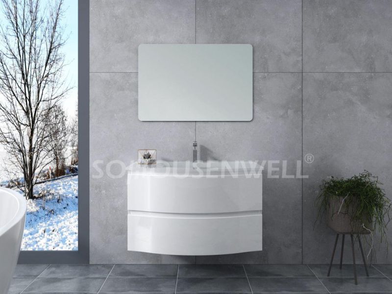 Copper Free Mirror PVC Bathroom Furniture