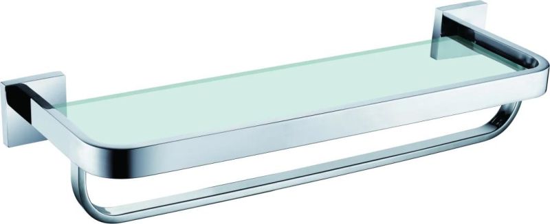 Bathroom Accessories Stainless Steel 304 Glass Shelf, Wall Mounted Bathroom Shelf