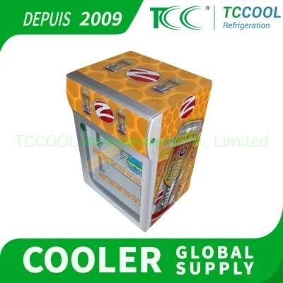Ctf-50L/80L Mini Glass Door Counter Top Juice Cold Drink Display Beverage Showcase Cooler Freezer