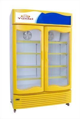 Commercial Vertical Ice Cream Frozen Food Display Freezer Showcase Cabinet