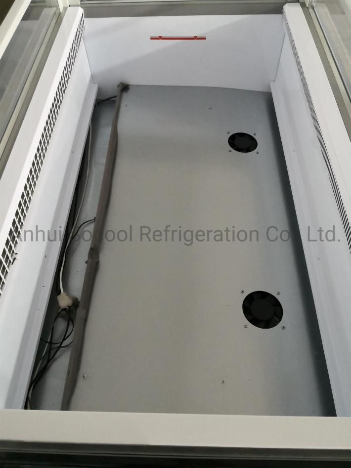 Grab and Go Deep Freezer/Showcase with Top Sliding Glass Doors for Supermarket Frozen Foods/Cooling Display
