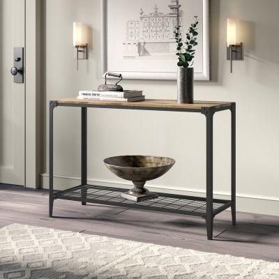 Modern 30 Inch Barnwood Hotel Furniture Side Table Console Table Desk for Living Room