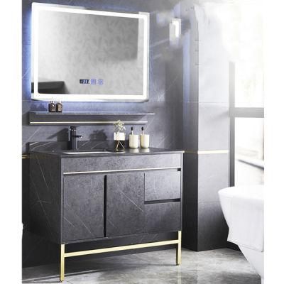 Rockboard Vanity Light Luxury Solid Wood Bathroom Cabinet Bathroom Vanity