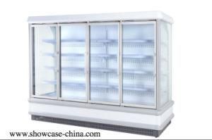 Supermarket Glass Door Upright Multideck Showcase with Mist Free Clc-2011