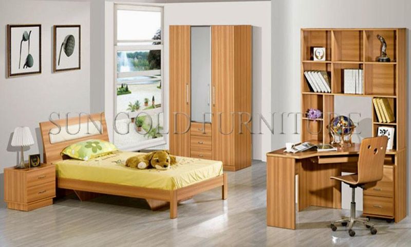 Modern Wholesale Cheap Wooden Bedroom Furniture Two Door Storage Wardrobe (SZ-BF048)