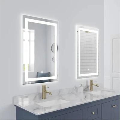 Smart Home Furniture Glass Colored Mirror LED Bathroom Mirror Wall Mirrors