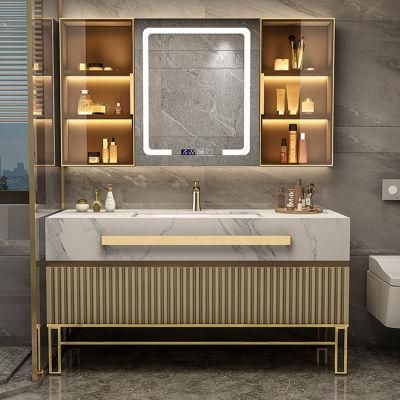 Modern Custom Make High Gloss Lacquer Bathroom Cabinet White 2PAC Bathroom Cabinets