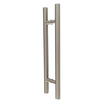 Round Tube Ladder Style Front Door Pull Handles 1500mm Wooden and Glass Door Handles