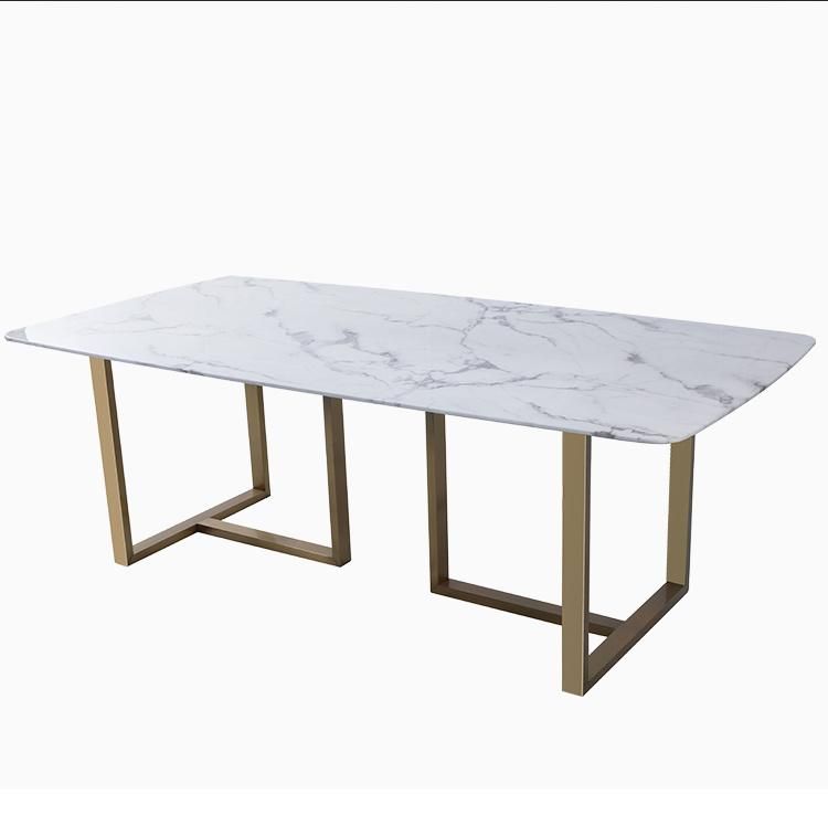 Modern Style Home Dining Room Furniture Table Sets Marble Top Dining Table