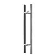 Solid Standoffs Heavy-Duty Commercial Grade-304 Stainless Steel Push Pull Door Handle/Barn Door Pull Handle/Glass Pulls, Full Brushed Stainless Steel Finish