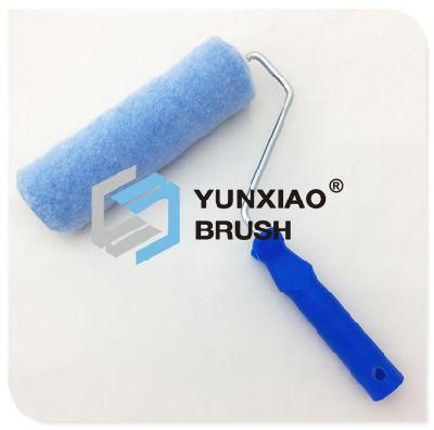 Well Selling Blue Polyester Paint Roller Brush with Plastic Handle