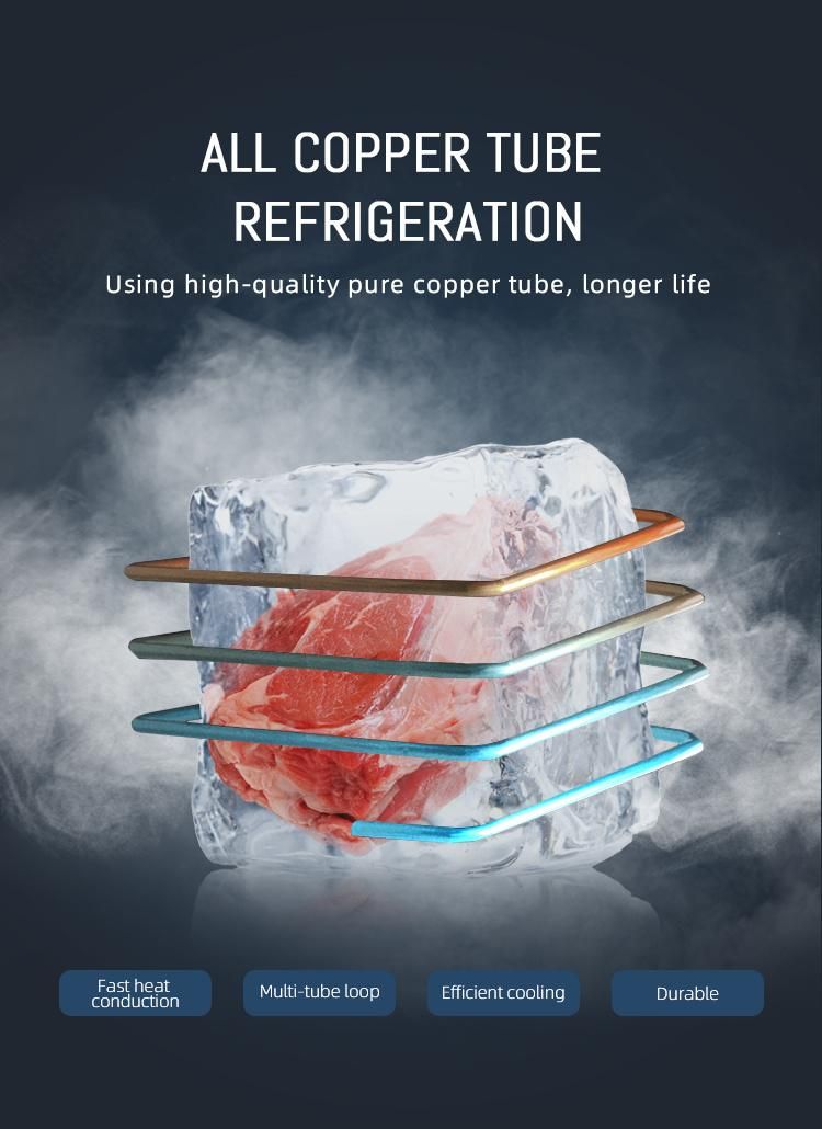 Glass Door Chest Freezer Island Cooler Frozen Food Showcase