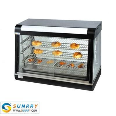 Display Warmer Curved Glass Open Showcase for Restaurant
