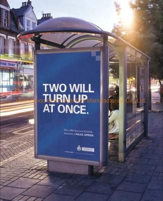 Street Side Outdoor Poster Scrolling Standing Bus Shelter Lightbox Advertising Mupi