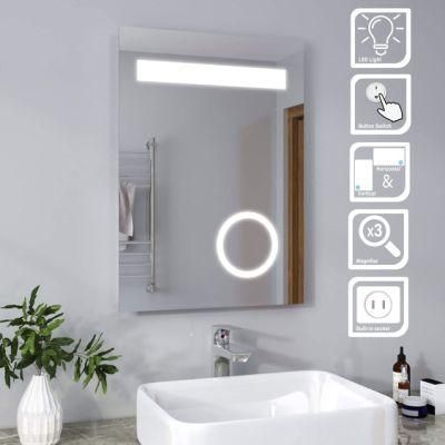 Decorative Magnifying Magnify Wall Bathroom Illuminated LED Mirror for Hotel, Bathroom, Bedroom