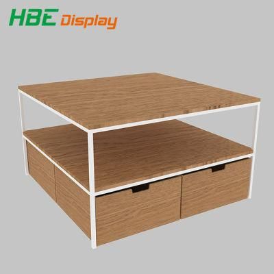 Wholesale Multi-Functional Wooden and Metal MDF Display Stand for Shop