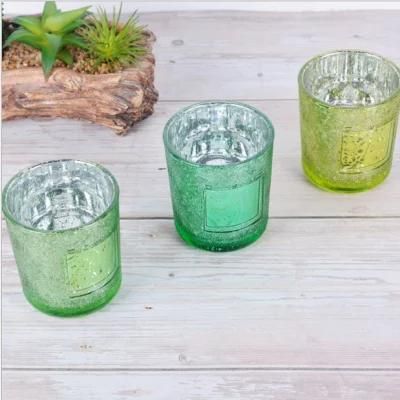 Home Decoration Best Design as Customer Sample 300 Ml Electroplated Glass Candle Holder