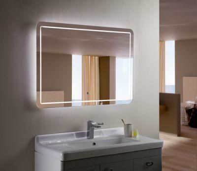 Wall Mounted Mirror LED Lighted Touch Screen Bathroom Mirror Decor Wall Round