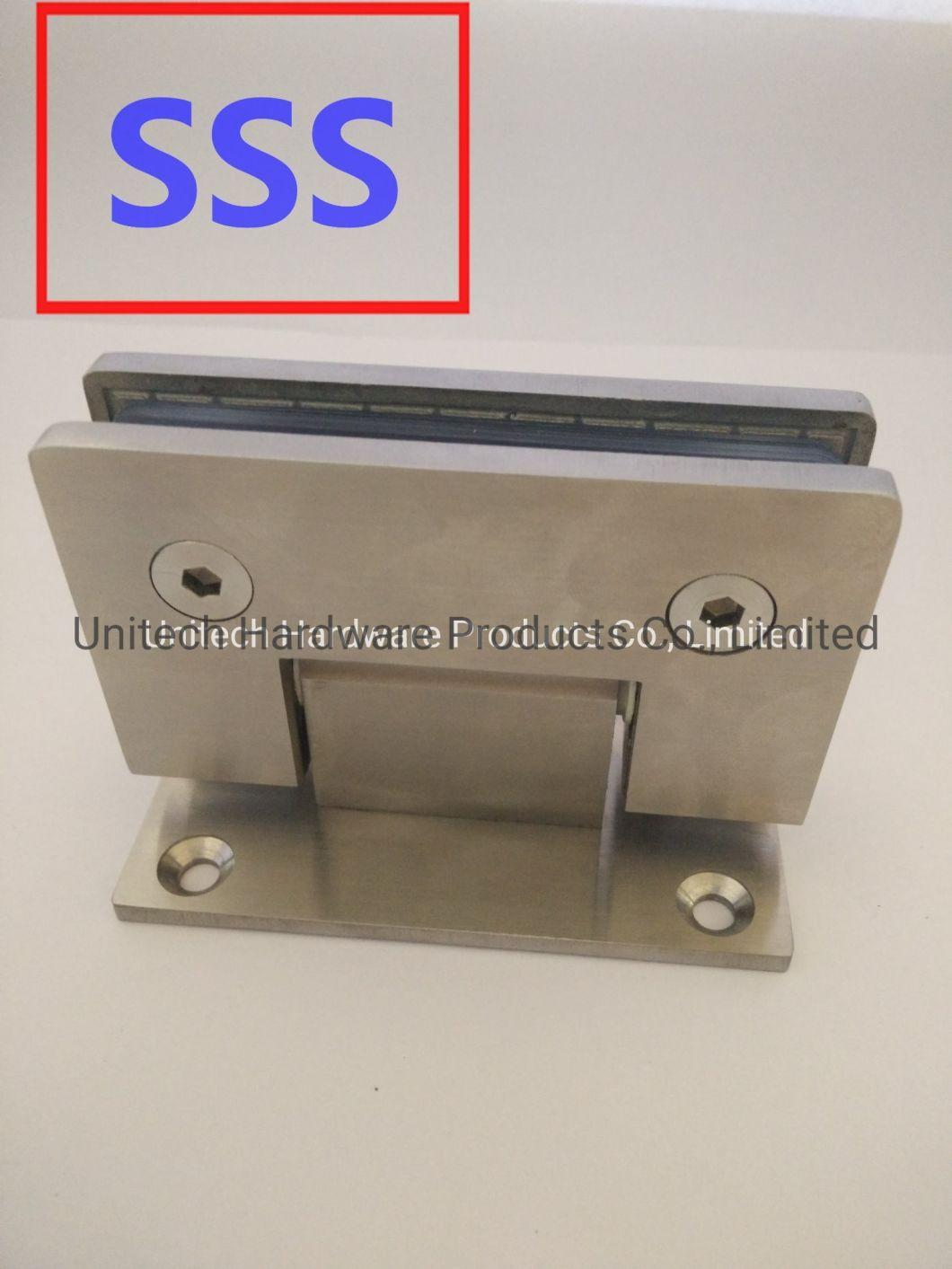 SS304 Hinge 135 Degree Glass Cabinet Door Clamp for Frameless Glass Room