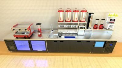 Commercial and Double Door Refrigerators Freezers Drinks Milk Tea Table