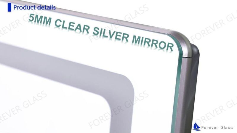 Bathroom Lighting Mirror Wall Mounted Oval Frameless LED Lighted Mirror with Touch Sensor