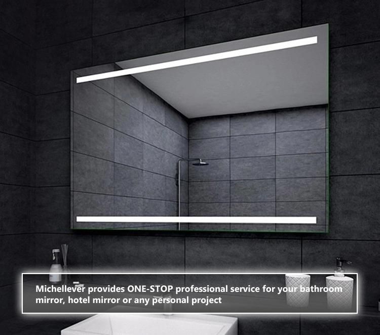 China Made Cheap LED Lighted Frameless Mirror for Bathroom Toilet
