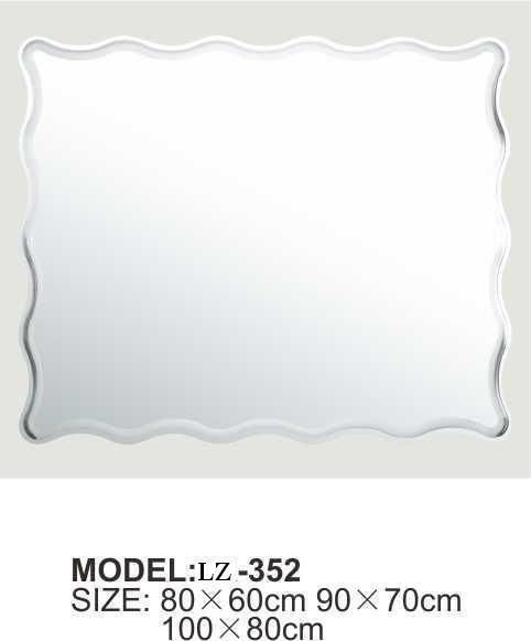 Modern Decorative Wall Mounted Bathroom Mirror Irregular Glass