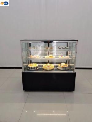 Wholesale Supply Rotatable Cake Refrigerated Fresh Display Fridge Glass Door Fridge with LED Lights Cabinet