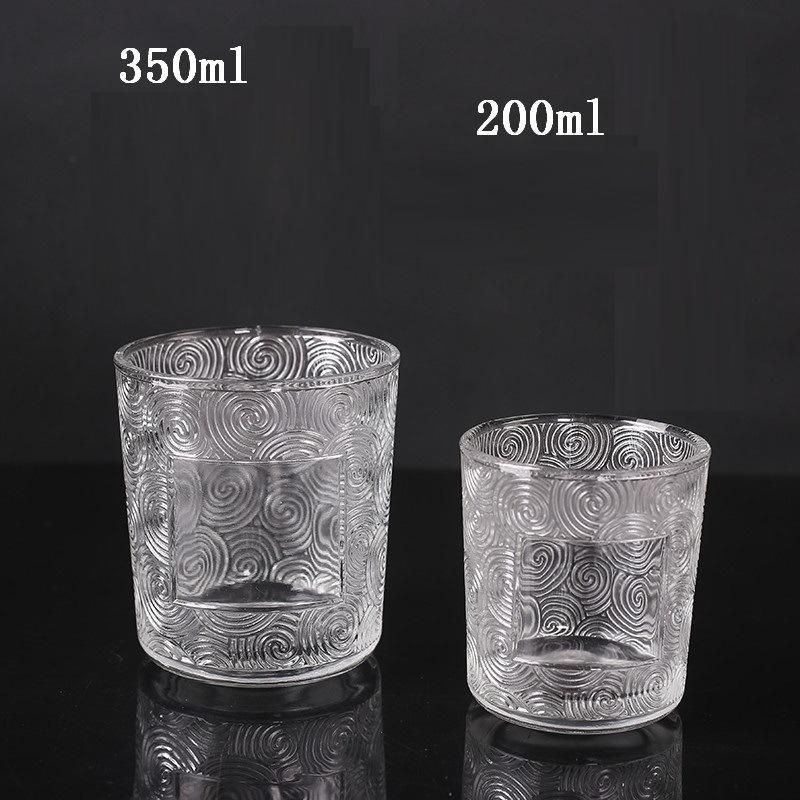 Wholesale 200ml 250ml Empty Glass Decorative Candle Holders