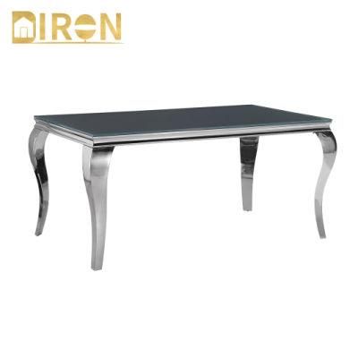 Modern Design Home Furniture Indoor Rectangular Dining Room Table with Marble or Glass
