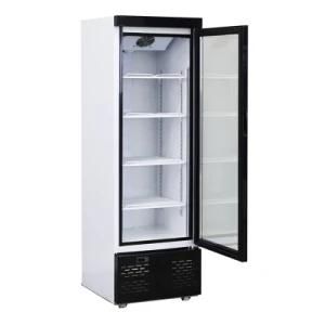 350L Energy Efficient Vertical Display Freezer Upright Commercial Fridge Refrigerator Glass Door Showcase with Decatrtion Strips