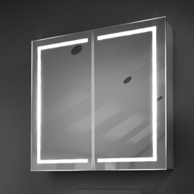 Hotel Home Decorative Decor Wall Mounted Make up Mirror Bathroom Backlit Lighted LED Mirror with Touch Switch Defogger