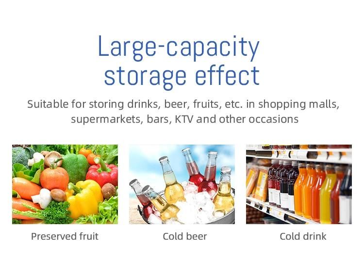 Grocery Store Display Fridge and 3 Door Display Cooler Showcase