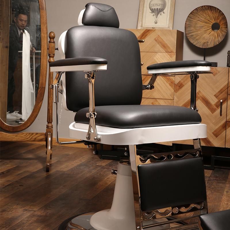 Hl-9293 Salon Barber Chair for Man or Woman with Stainless Steel Armrest and Aluminum Pedal