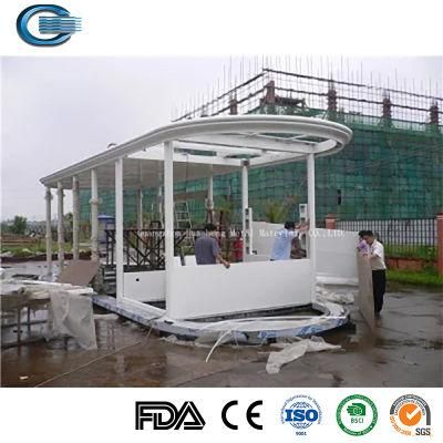 Huasheng Temporary Bus Shelter China Bus Stop Glass Shelter Suppliers Outdoor Advertising LED /LCD Display Bus Stop Shelter