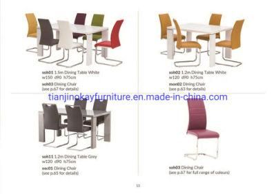 Design Room Furniture Nordic Velvet Modern Luxury Dining Chairs with High Gloss Glass Dining Table Sets