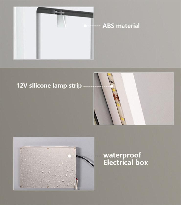 New Arrival Square Dimmable Brightness 5X Magnifying Smart Bathroom Mirrors