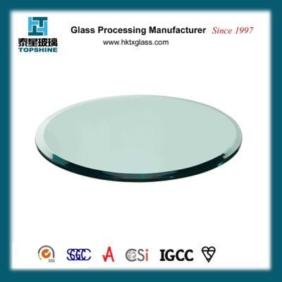 Modern Design Tempered Round Glass Table Top for Dining Room with AS/NZS2208: 1996, BS6206, En12150