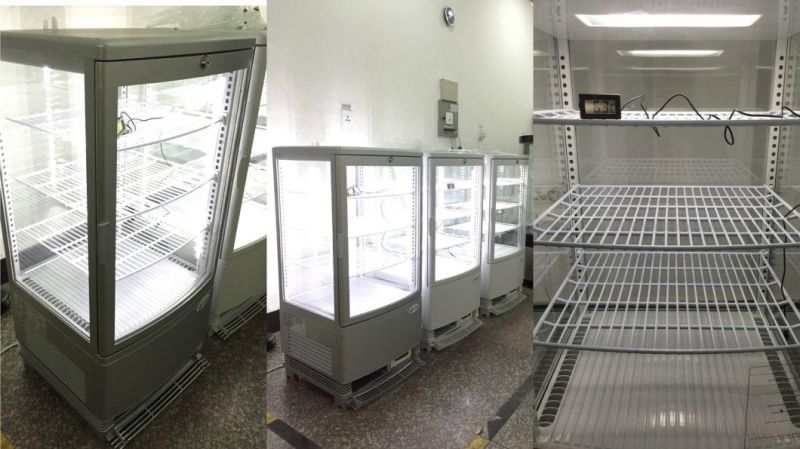 4-Side-Glass Counter Top Cooler Showcase Commercial Refrigerator