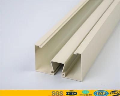 Powder Coating Cream Yellow Color Alumium Profiles