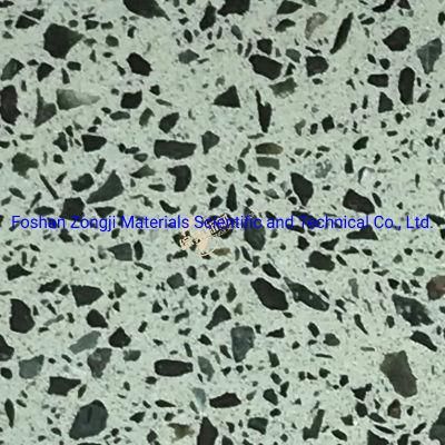 Factory Customized Rad-Hard Green Color Artificial Stone Terrazzo Floor Tiles