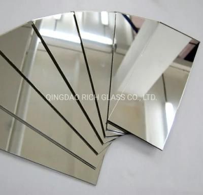 4 5 6mm Silver Dressing Bathroom Decorative Makeup Side Aluminized Glass Mirror
