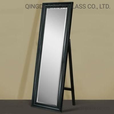 Luxury 5mm Wood Frame Dressing Mirror with OEM Service