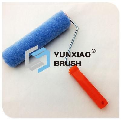 Blue Polyester Roller Brush with Plastic Handle (TPR)