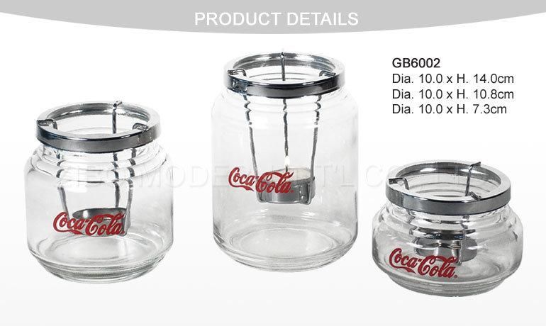 Wholesale Cheap Clear Glass Candle Holder with Lid