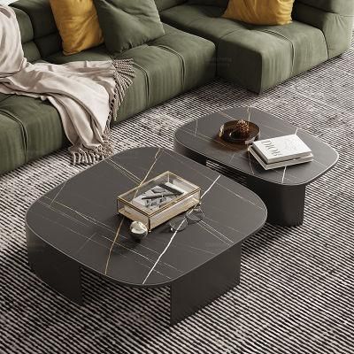 China Factory Modern Space Saving Design Double Coffee Table Set