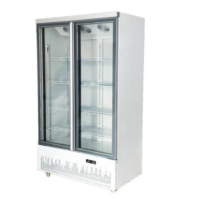 Commercial Air Cooling Removable Showcase Double Door Upright Freezer Lsd-958